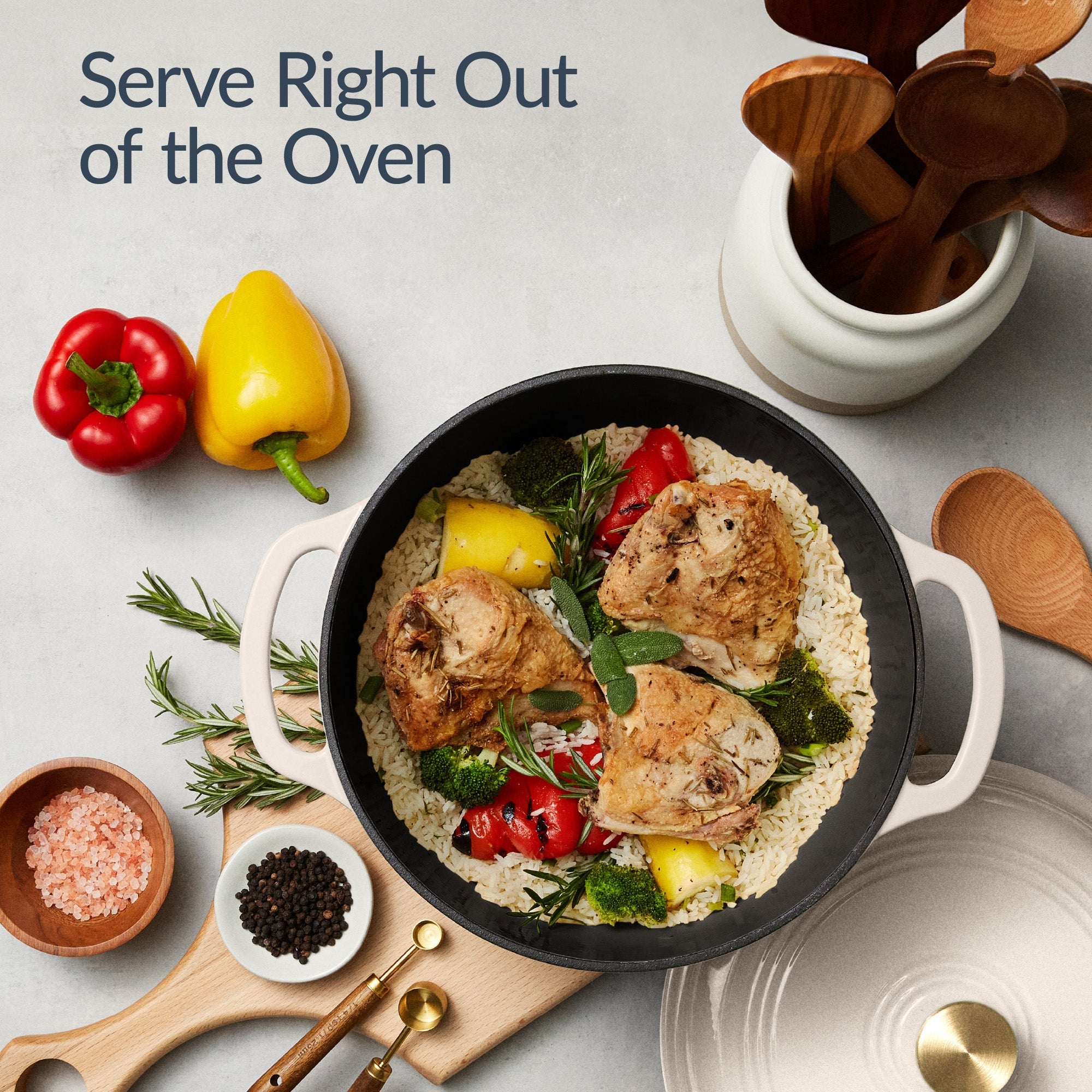 6-Piece Enameled Cast Iron Cookware Set