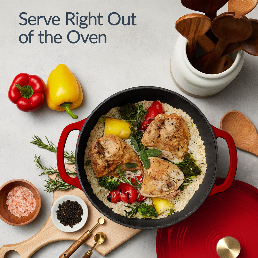 6-Piece Enameled Cast Iron Cookware Set