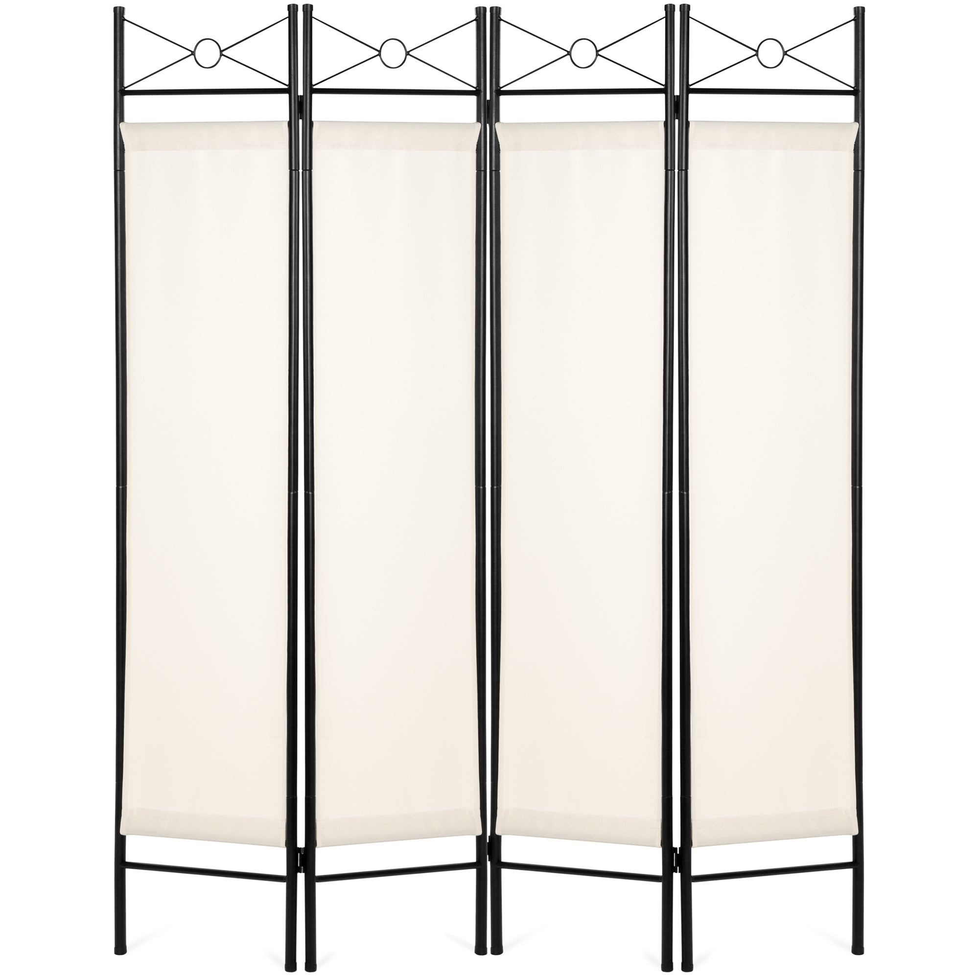 4-Panel Folding Privacy Screen Room Divider Decoration Accent, 6ft