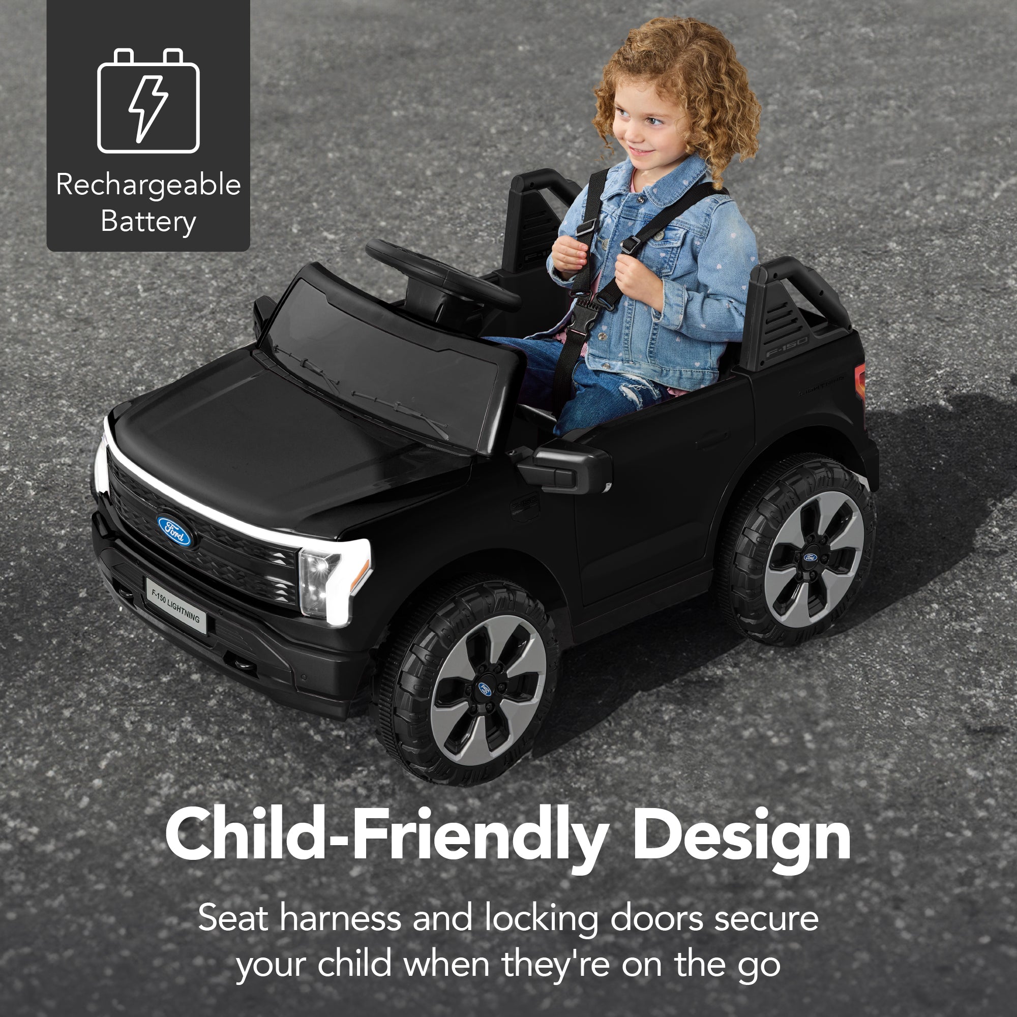 12V Kids Ride On Car Officially Licensed Ford Lightning w/ Remote, 2 Speeds