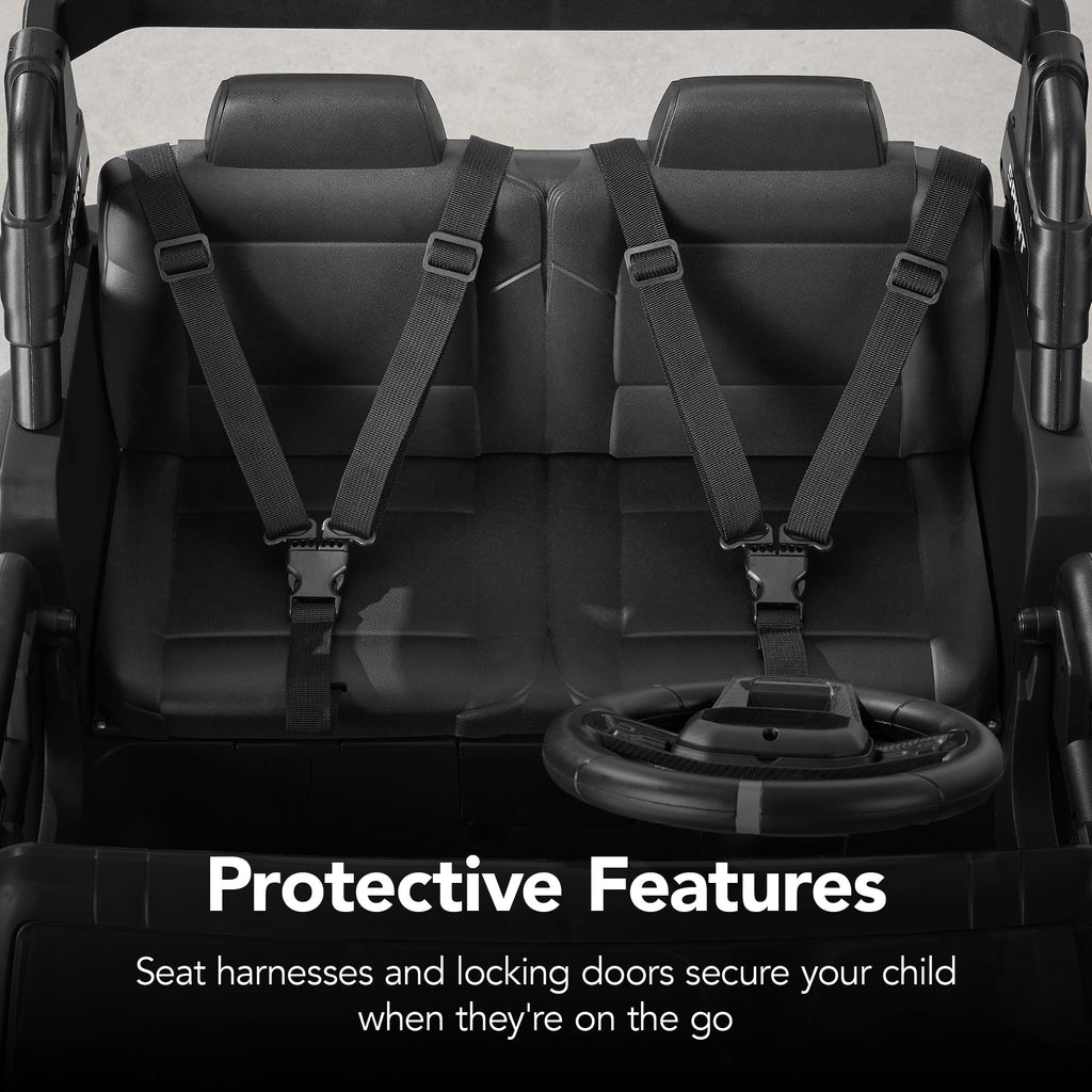 24V 2-Seater Electric Ride-On Car Truck w/ Parent Control, Bluetooth