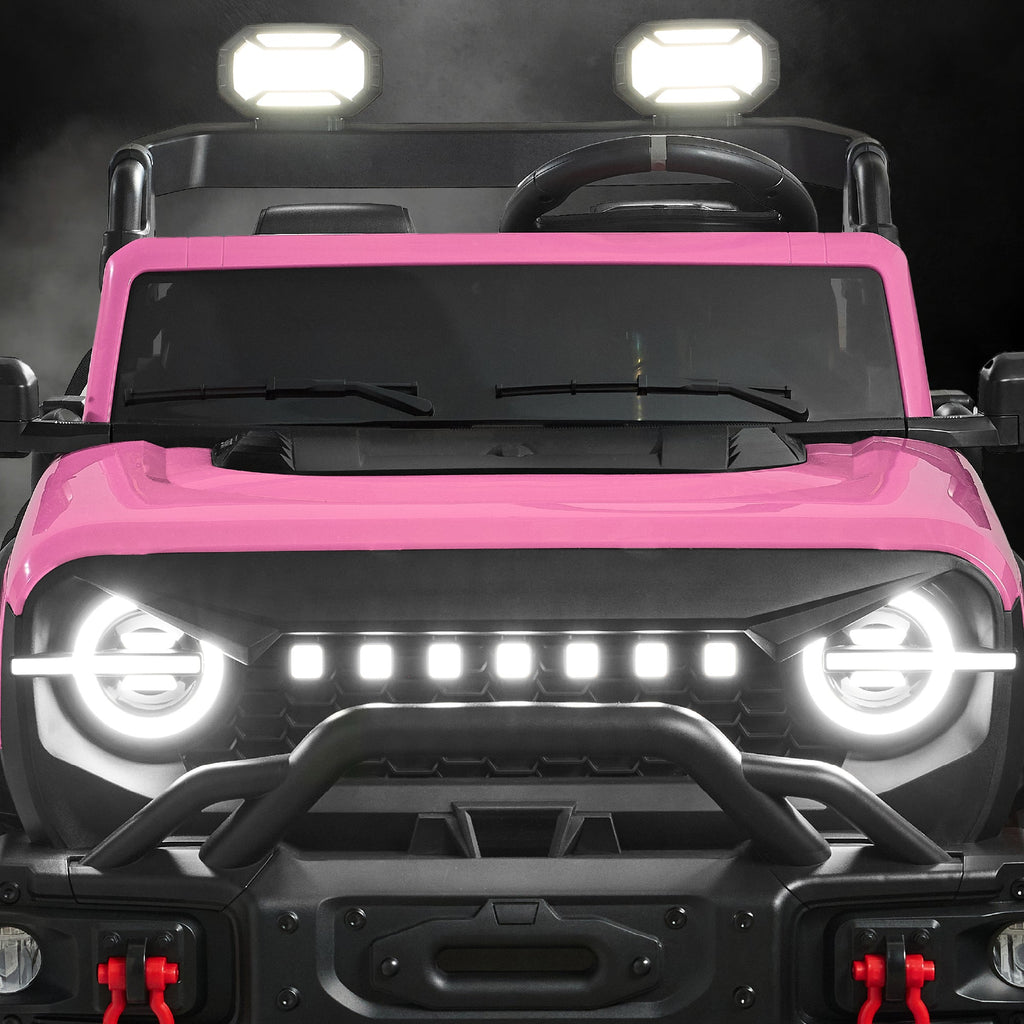 24V 2-Seater Electric Ride-On Car Truck w/ Parent Control, Bluetooth