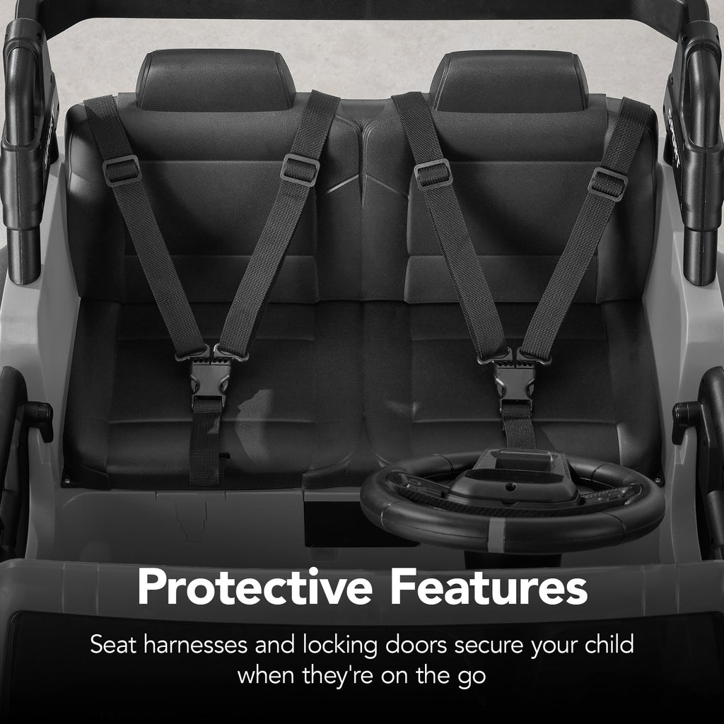 24V 2-Seater Electric Ride-On Car Truck w/ Parent Control, Bluetooth