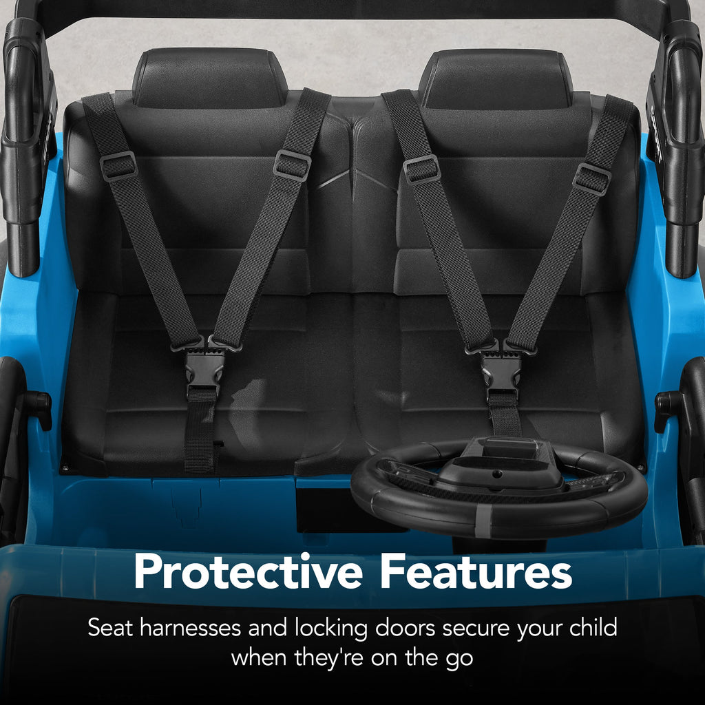 24V 2-Seater Electric Ride-On Car Truck w/ Parent Control, Bluetooth