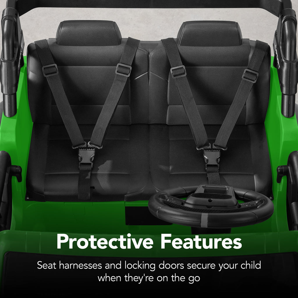 24V 2-Seater Electric Ride-On Car Truck w/ Parent Control, Bluetooth