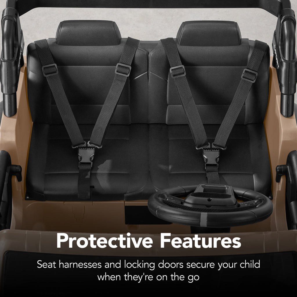 24V 2-Seater Electric Ride-On Car Truck w/ Parent Control, Bluetooth