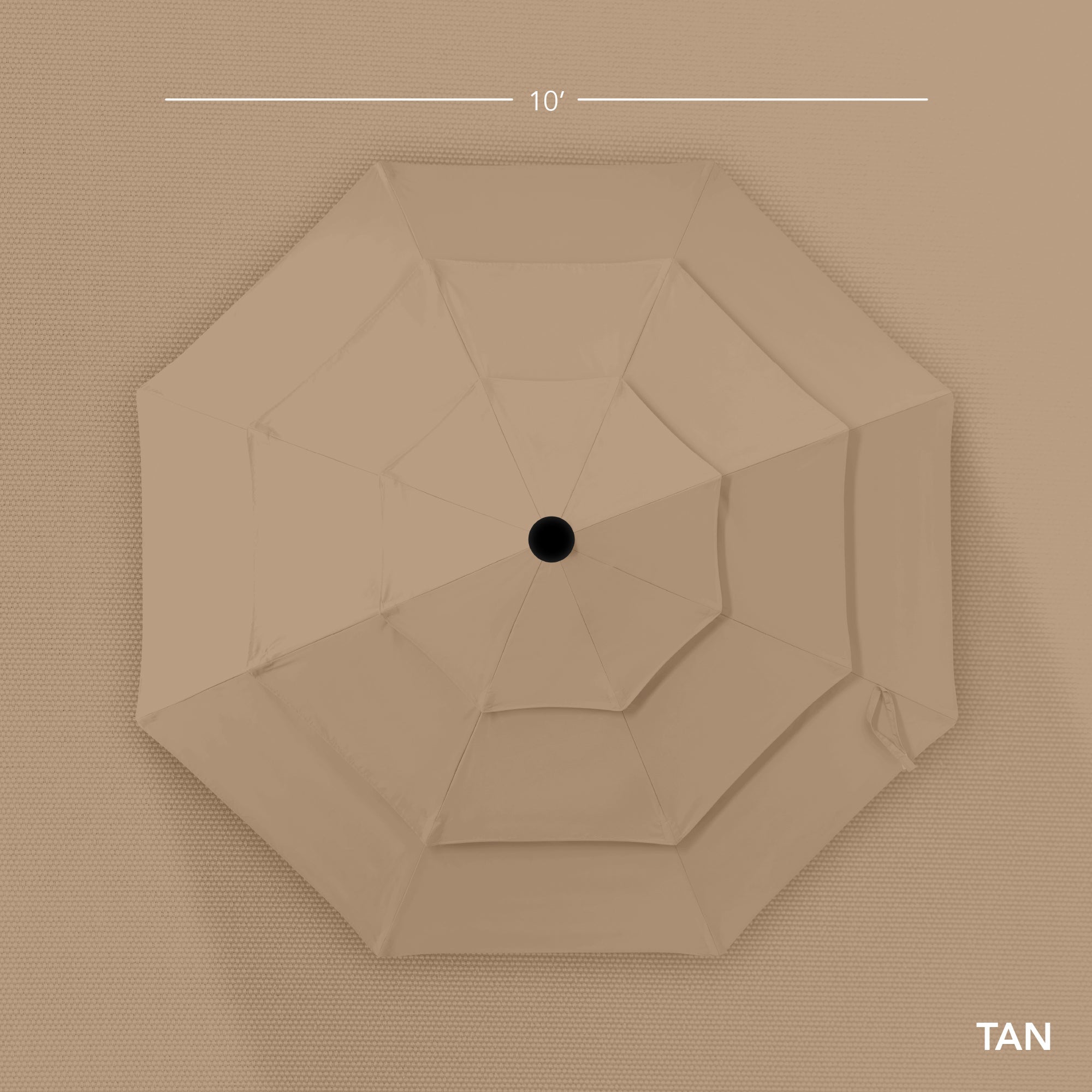 3-Tier Patio Umbrella w/ Tilt Adjustment, Crank - 10ft