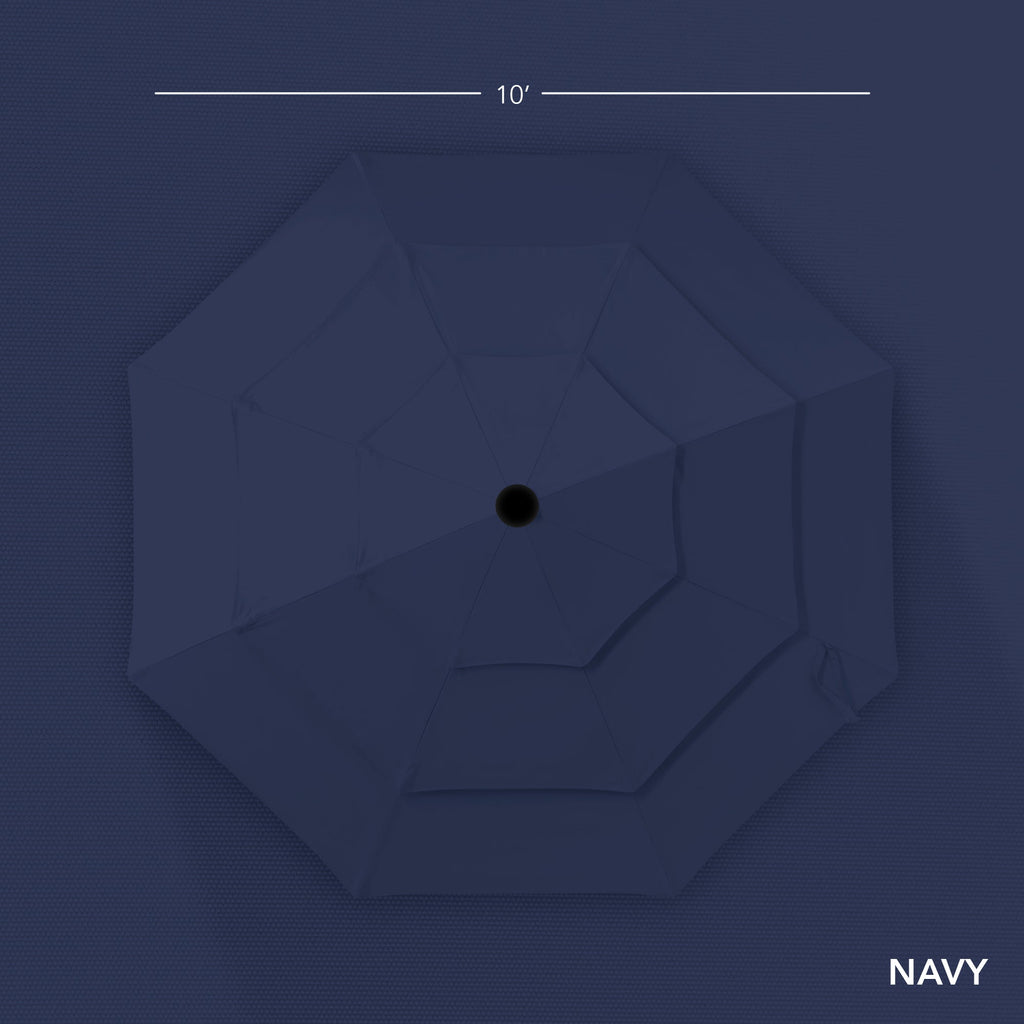 3-Tier Patio Umbrella w/ Tilt Adjustment, Crank - 10ft