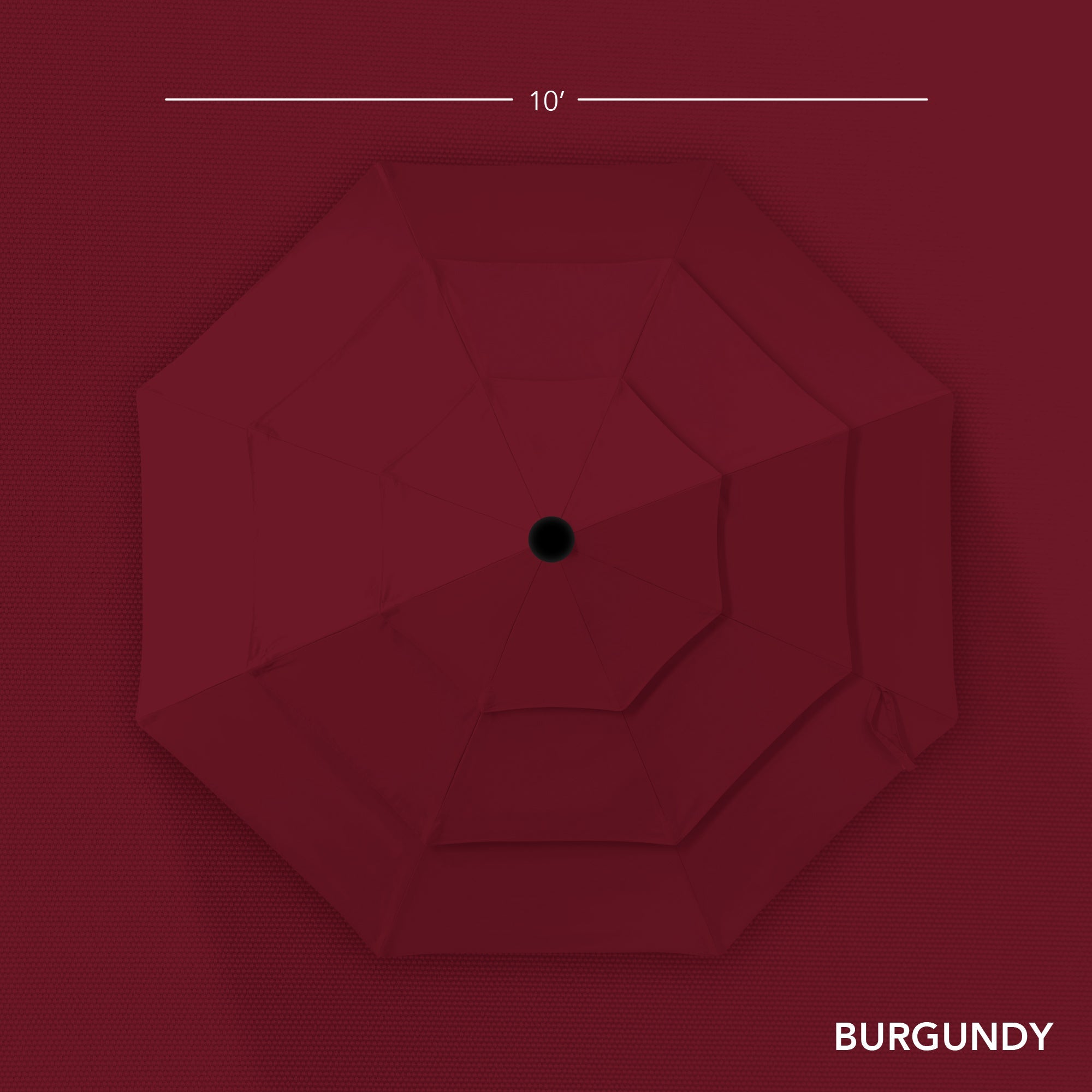 3-Tier Patio Umbrella w/ Tilt Adjustment, Crank - 10ft