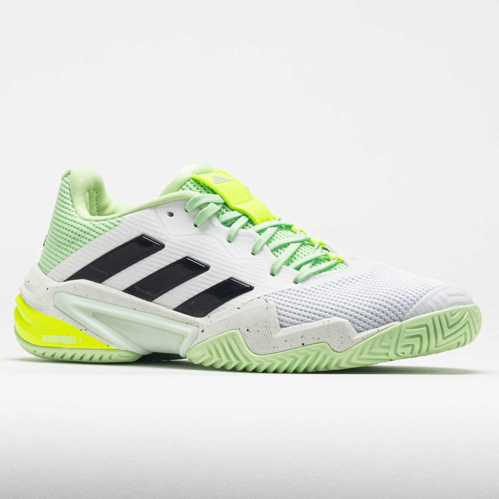 adidas Barricade 13 Men's  White/Core Black/Semi-Green Spark
